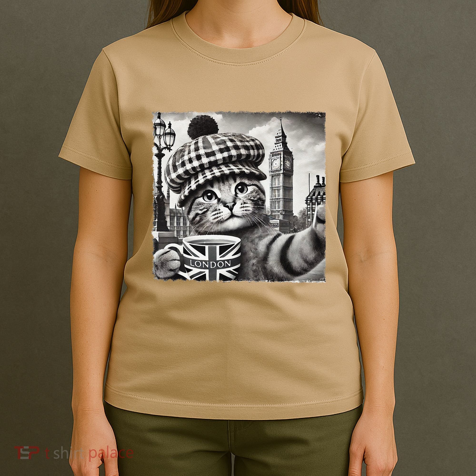 Adorable London Cat Uk Jack Mug With Big Ben T-Shirt