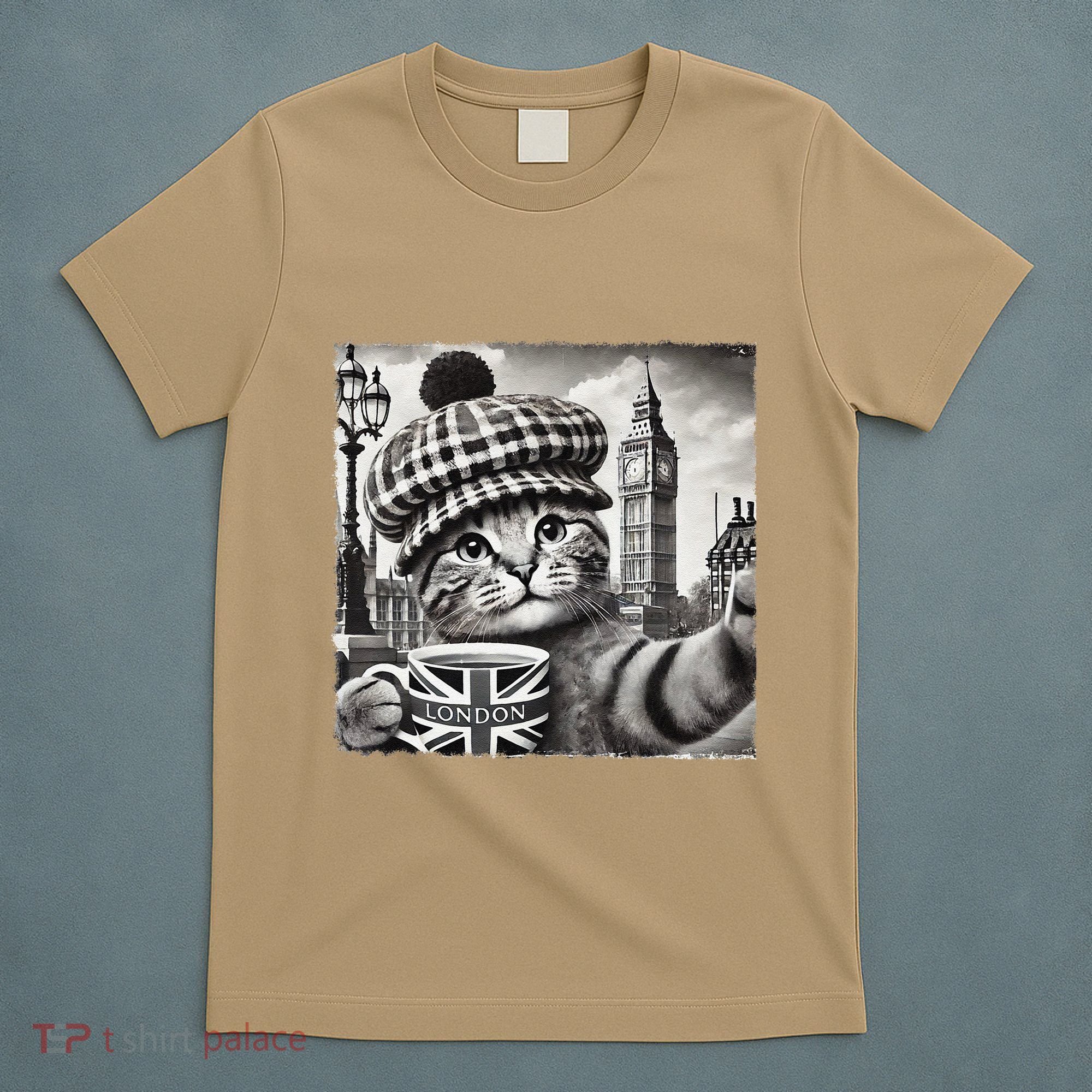 Adorable London Cat Uk Jack Mug With Big Ben T-Shirt