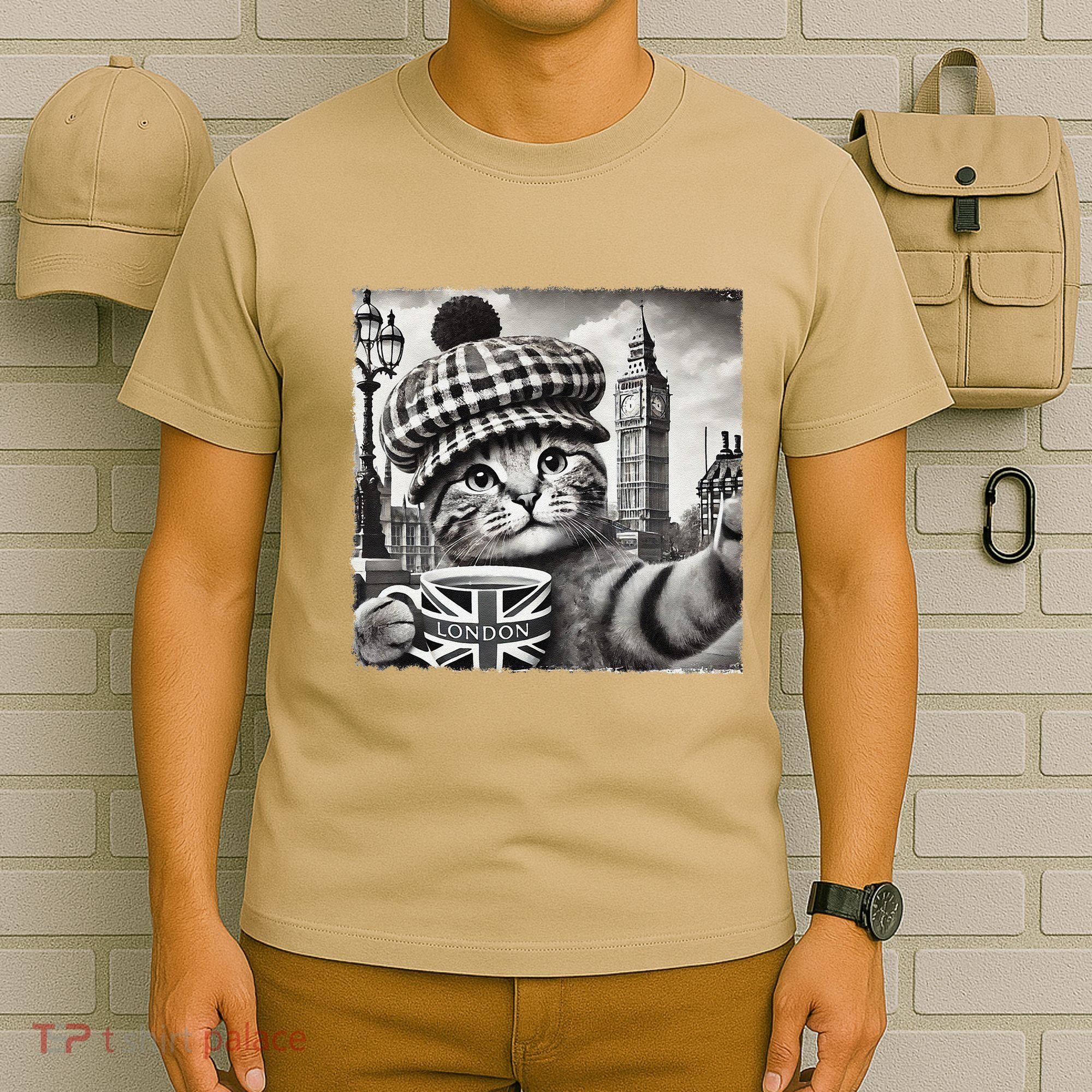 Adorable London Cat Uk Jack Mug With Big Ben T-Shirt