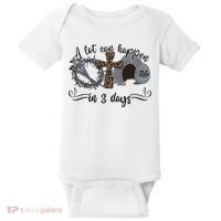 A Lot Can Happen In 3 Days He Is Risen Jesus God Faith Easter Day Baby Bodysuit thumb 0