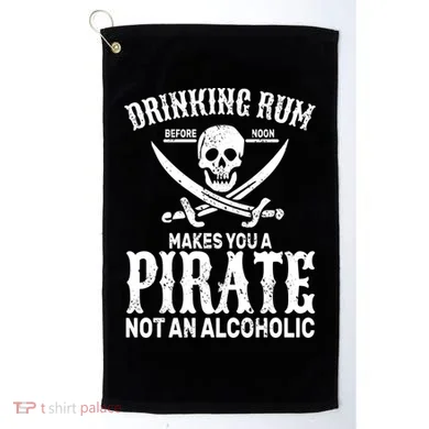 Alcoholic Pirate Golf Towel