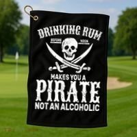 Alcoholic Pirate Golf Towel thumb 1