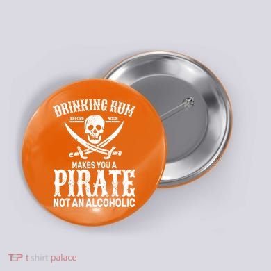 Alcoholic Pirate Button