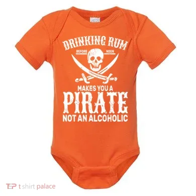Alcoholic Pirate Baby Bodysuit