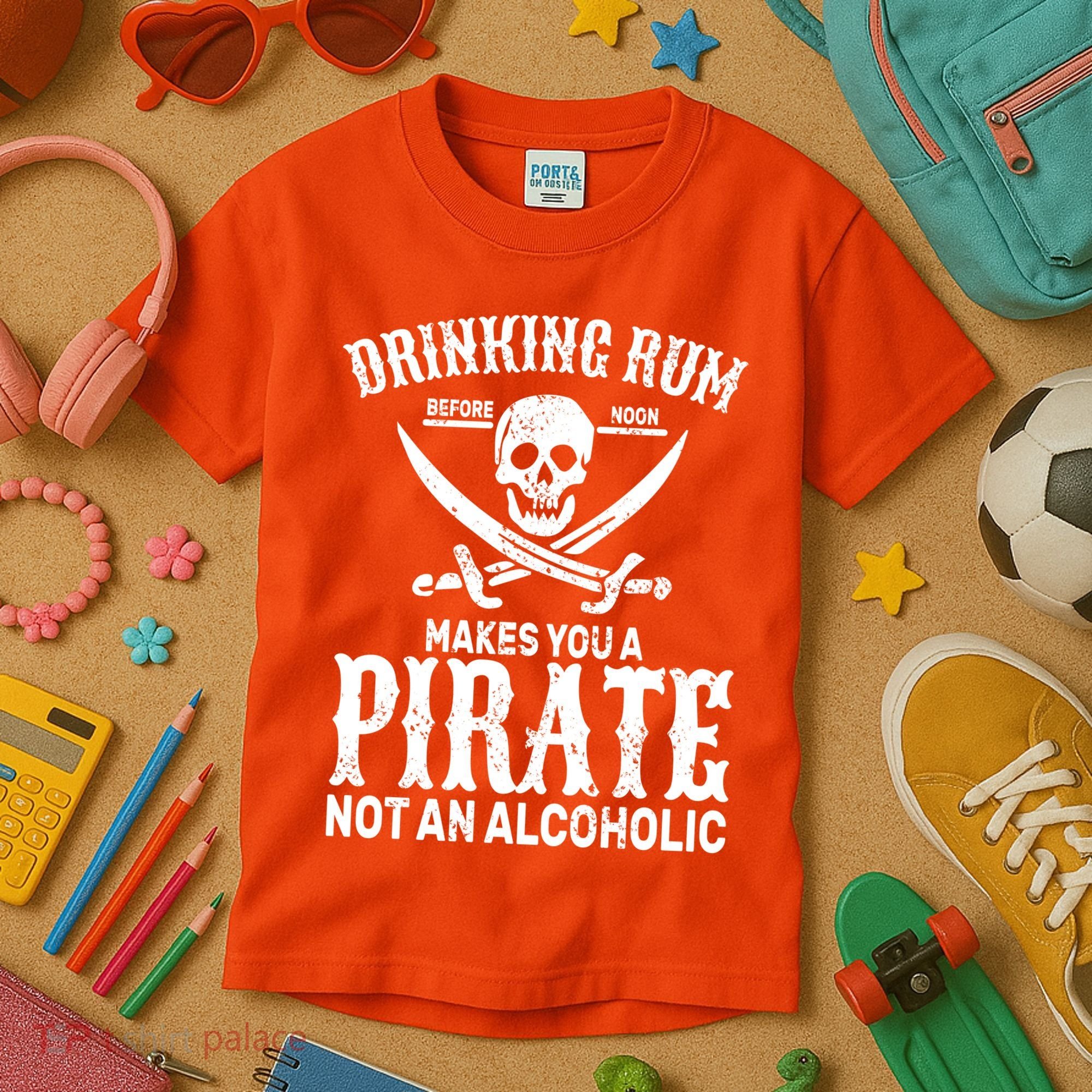 Alcoholic Pirate Kids T-Shirt