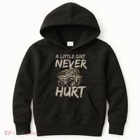 A Little Dirt Never Hurt Atv 4 Wheeler Kids Hoodie thumb 0