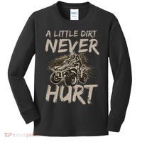 A Little Dirt Never Hurt Atv 4 Wheeler Kids Long Sleeve Shirt thumb 0