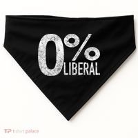 Anti Liberal Democrat Zero Percent Liberal Pro Trump USA-Made Doggie Bandana thumb 0