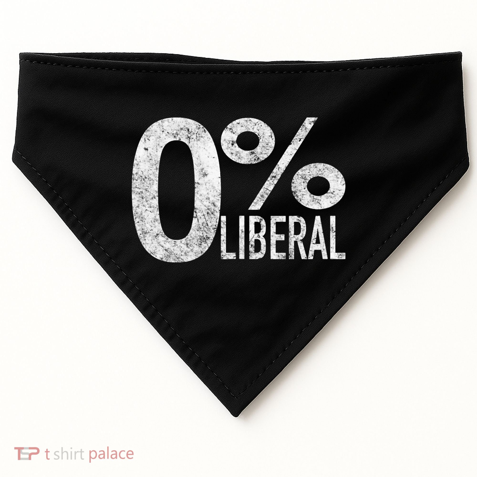 Anti Liberal Democrat Zero Percent Liberal Pro Trump USA-Made Doggie Bandana