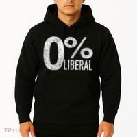 Anti Liberal Democrat Zero Percent Liberal Pro Trump Hoodie thumb 2