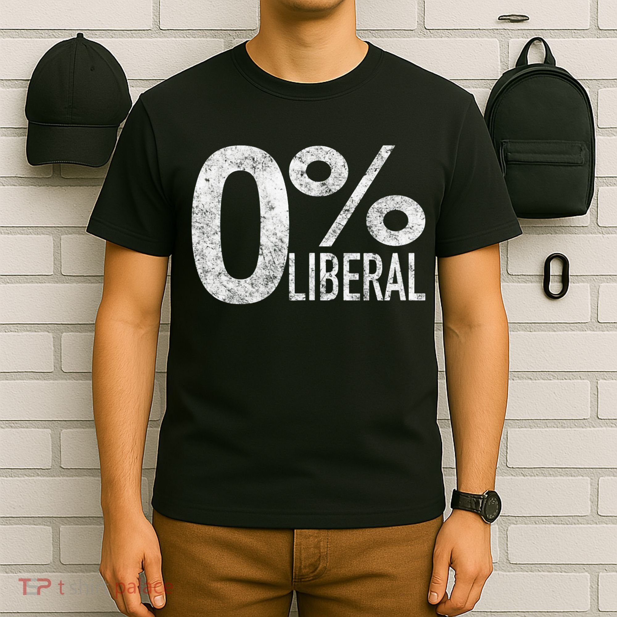 Anti Liberal Democrat Zero Percent Liberal Pro Trump T-Shirt