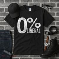 Anti Liberal Democrat Zero Percent Liberal Pro Trump Tall T-Shirt thumb 3