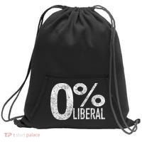 Anti Liberal Democrat Zero Percent Liberal Pro Trump Sweatshirt Cinch Pack Bag thumb 0