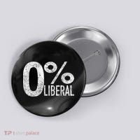 Anti Liberal Democrat Zero Percent Liberal Pro Trump Button thumb 0