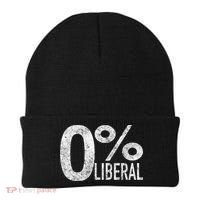 Anti Liberal Democrat Zero Percent Liberal Pro Trump Beanie thumb 0