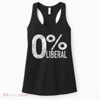 Anti Liberal Democrat Zero Percent Liberal Pro Trump Women's Tank Top thumb 0