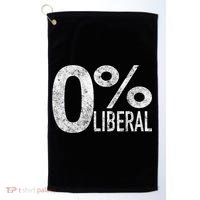 Anti Liberal Democrat Zero Percent Liberal Pro Trump Golf Towel thumb 0