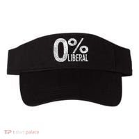 Anti Liberal Democrat Zero Percent Liberal Pro Trump Visor thumb 0