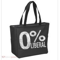 Anti Liberal Democrat Zero Percent Liberal Pro Trump Tote Bag thumb 2