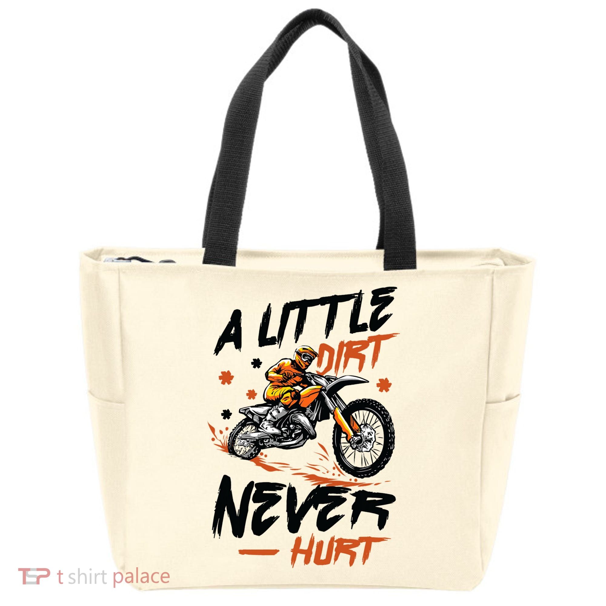 A Little Dirt Never Hurt Motorcross Dirt Bike Tote Bag