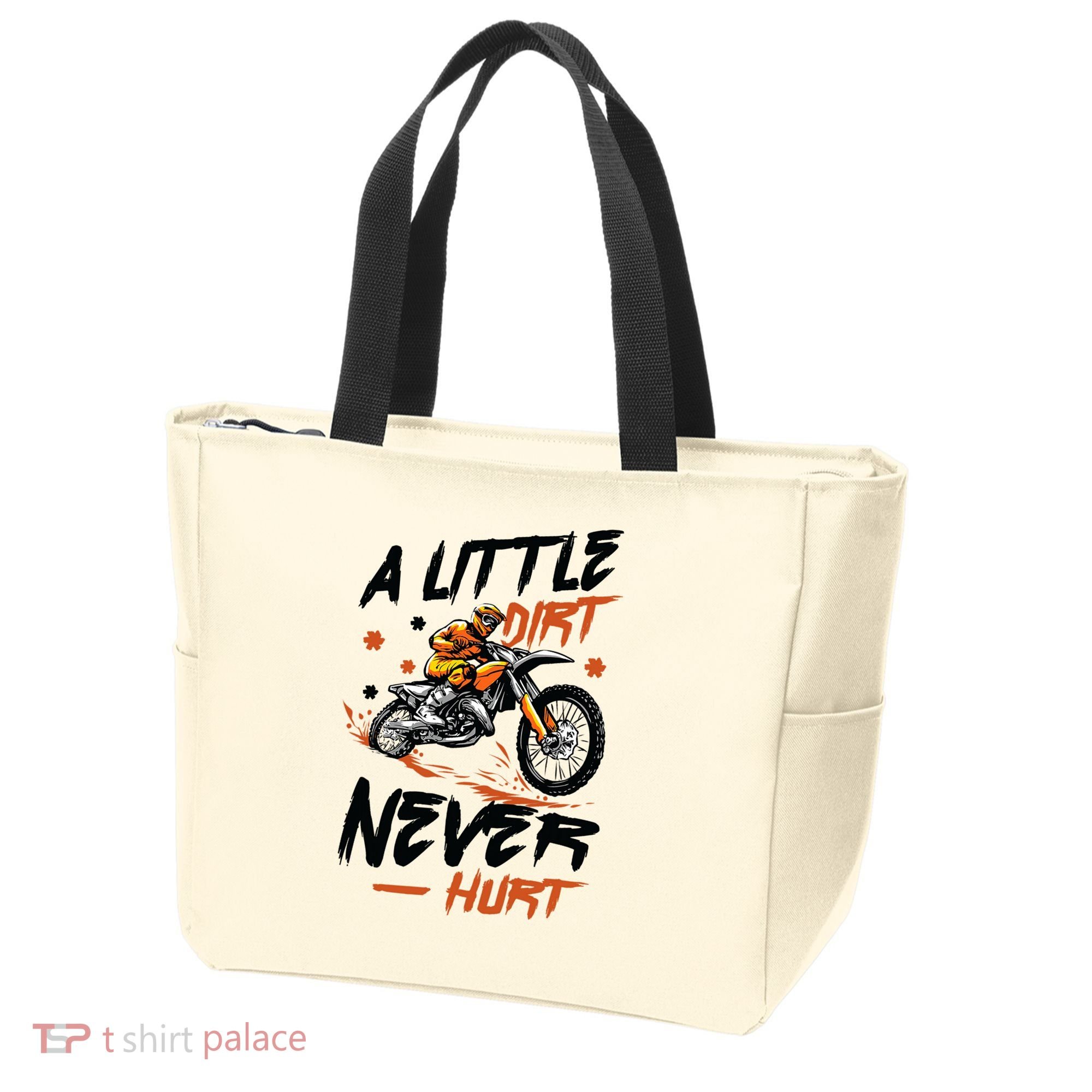 A Little Dirt Never Hurt Motorcross Dirt Bike Tote Bag