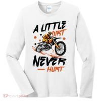 A Little Dirt Never Hurt Motorcross Dirt Bike Women's Long Sleeve Shirt thumb 0