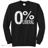 Anti Liberal Democrat Zero Percent Liberal Pro Trump Sweatshirt thumb 0