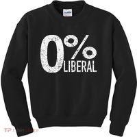 Anti Liberal Democrat Zero Percent Liberal Pro Trump Kids Sweatshirt thumb 0