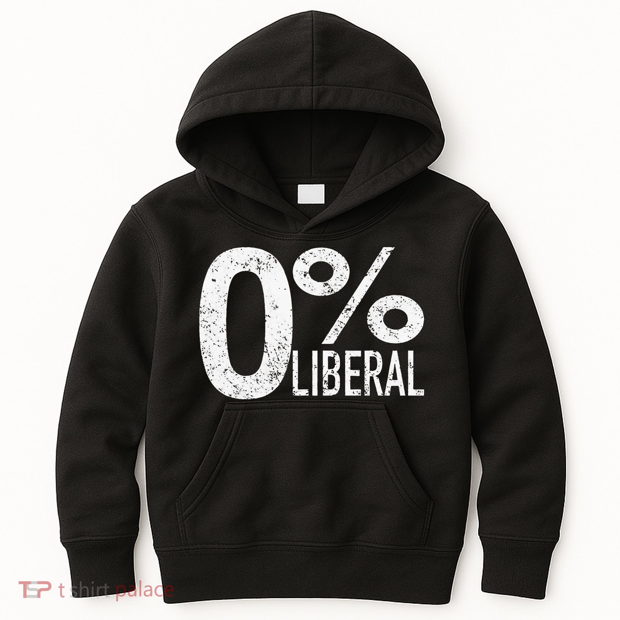 Anti Liberal Democrat Zero Percent Liberal Pro Trump Kids Hoodie