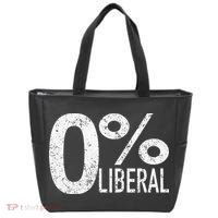 Anti Liberal Democrat Zero Percent Liberal Pro Trump Tote Bag thumb 0