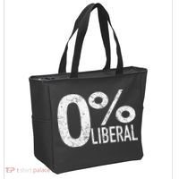 Anti Liberal Democrat Zero Percent Liberal Pro Trump Tote Bag thumb 2