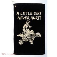 A Little Dirt Never Hurt Quad ATV Golf Towel thumb 0