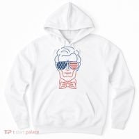 Abe Line Drawing Usa 4th Of July President Abraham Lincoln Hoodie thumb 0