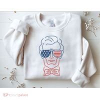 Abe Line Drawing Usa 4th Of July President Abraham Lincoln Sweatshirt thumb 2