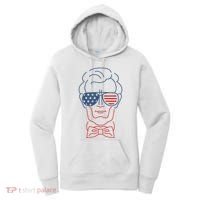 Abe Line Drawing Usa 4th Of July President Abraham Lincoln Women's Hoodie thumb 0