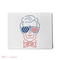 Abe Line Drawing Usa 4th Of July President Abraham Lincoln Mousepad thumb 0