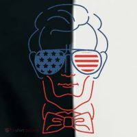 Abe Line Drawing Usa 4th Of July President Abraham Lincoln Toddler Fine Jersey T-Shirt thumb 2