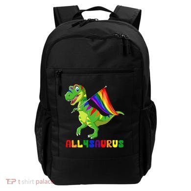 Allysaurus LGBT Dinosaur Rainbow Flag Ally LGBT Pride Backpack