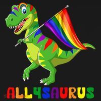 Allysaurus LGBT Dinosaur Rainbow Flag Ally LGBT Pride Backpack thumb 2