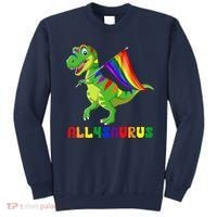 Allysaurus LGBT Dinosaur Rainbow Flag Ally LGBT Pride Sweatshirt thumb 0