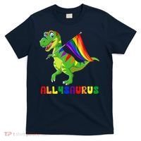 Allysaurus LGBT Dinosaur Rainbow Flag Ally LGBT Pride T-Shirt thumb 0
