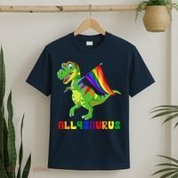 Allysaurus LGBT Dinosaur Rainbow Flag Ally LGBT Pride T-Shirt thumb 2