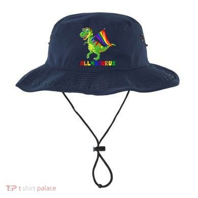 Allysaurus LGBT Dinosaur Rainbow Flag Ally LGBT Pride Bucket Hat