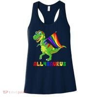 Allysaurus LGBT Dinosaur Rainbow Flag Ally LGBT Pride Women's Tank Top thumb 0
