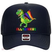 Allysaurus LGBT Dinosaur Rainbow Flag Ally LGBT Pride Hat thumb 0