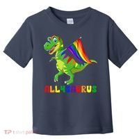 Allysaurus LGBT Dinosaur Rainbow Flag Ally LGBT Pride Toddler T-Shirt thumb 0