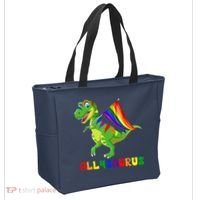 Allysaurus LGBT Dinosaur Rainbow Flag Ally LGBT Pride Tote Bag thumb 2