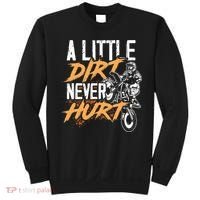 A Little Dirt Never Hurt Funny Motocross Dirt Bike Sweatshirt thumb 0