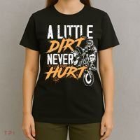 A Little Dirt Never Hurt Funny Motocross Dirt Bike T-Shirt thumb 4