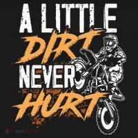 A Little Dirt Never Hurt Funny Motocross Dirt Bike Women's Hoodie thumb 2